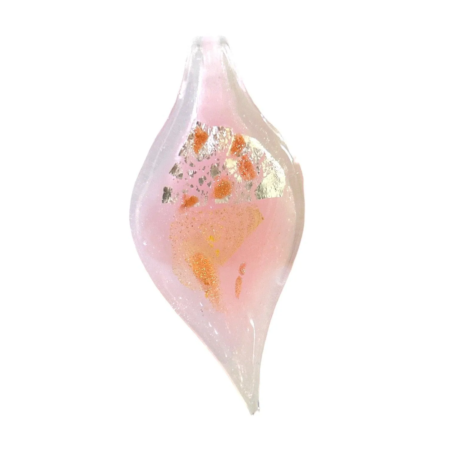 Murano Hand-Blown Leaf Pendant (Approximately 3 Inches)