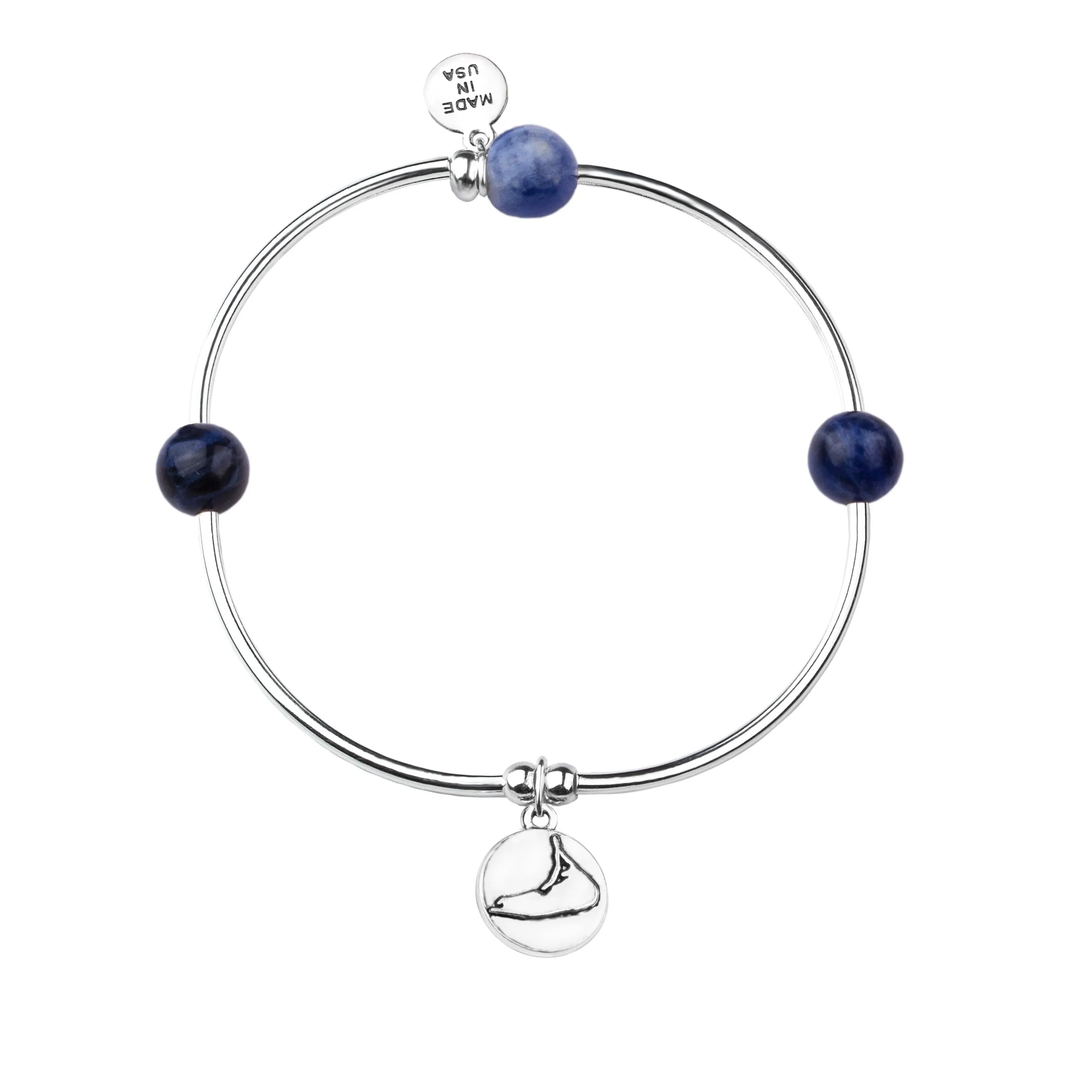 Nantucket | Bangle Charm Bracelet | Sodalite - Inner Peace