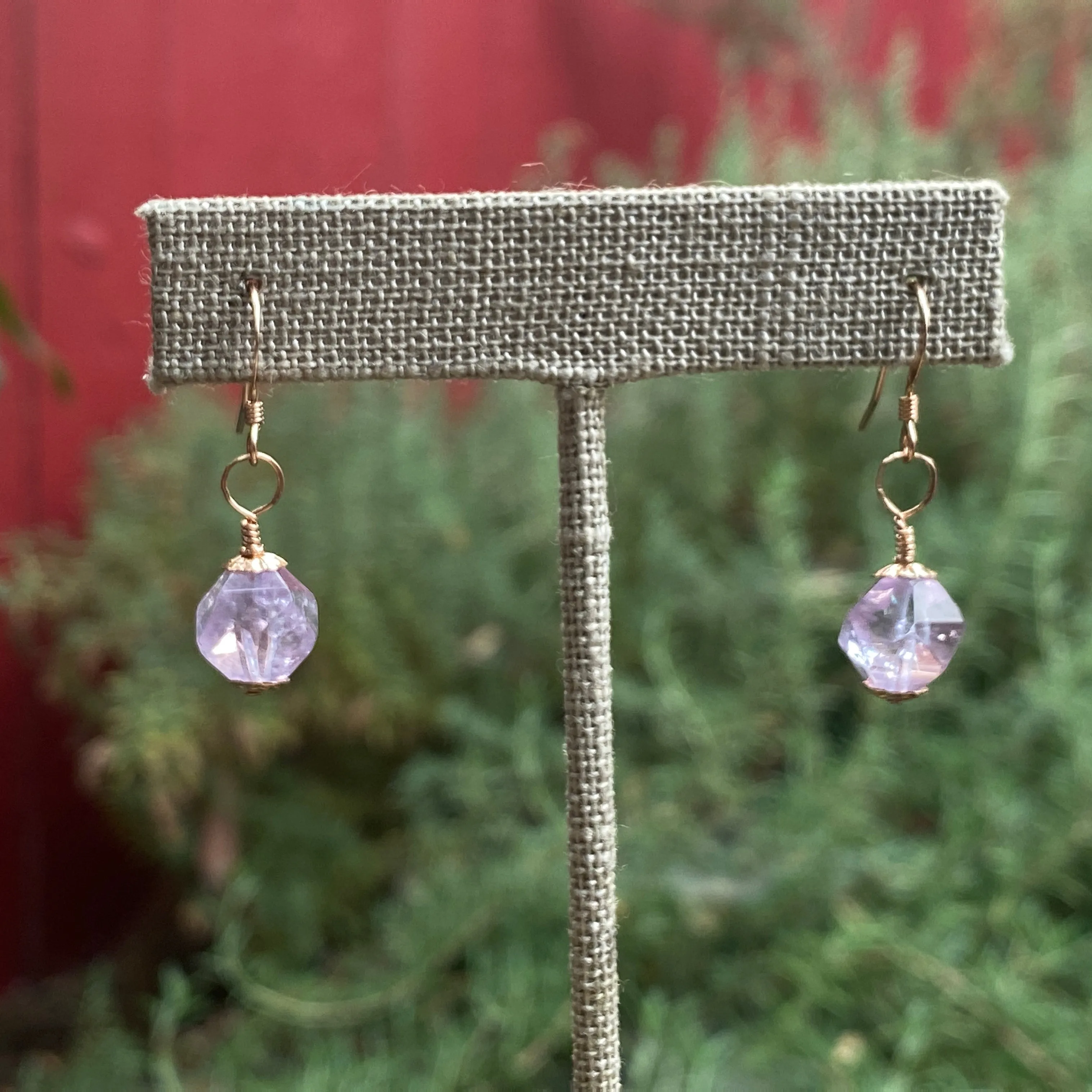 Natural Topaz Gemstone Drop Earrings