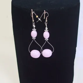 Olalla, Purple Wood Drop Dangle Earrings