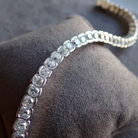 Old Mine Cut Diamond Tennis Bracelet