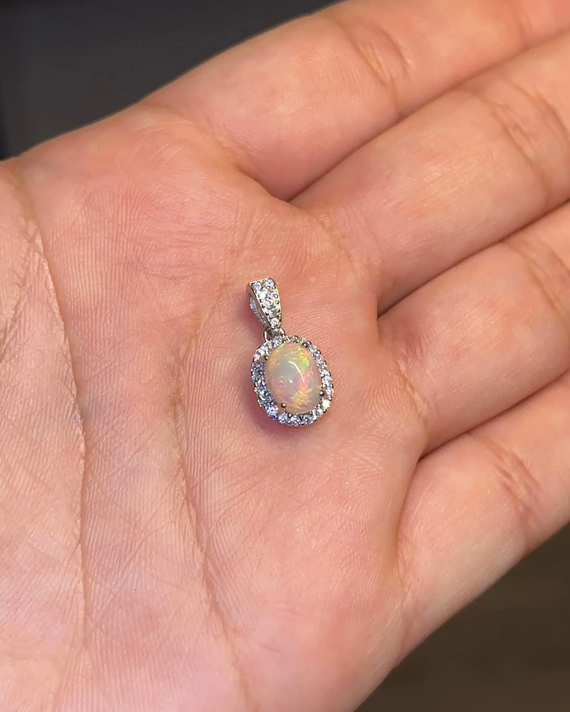 OPAL CZ MINI PENDANT