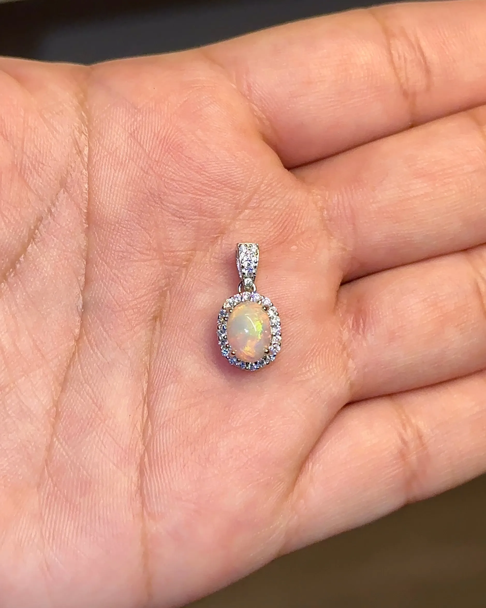 OPAL CZ MINI PENDANT