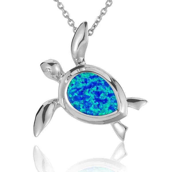 Opal Hilo Honu Pendant