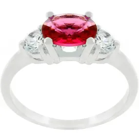 Oval Quartet Cubic Zirconia Ring