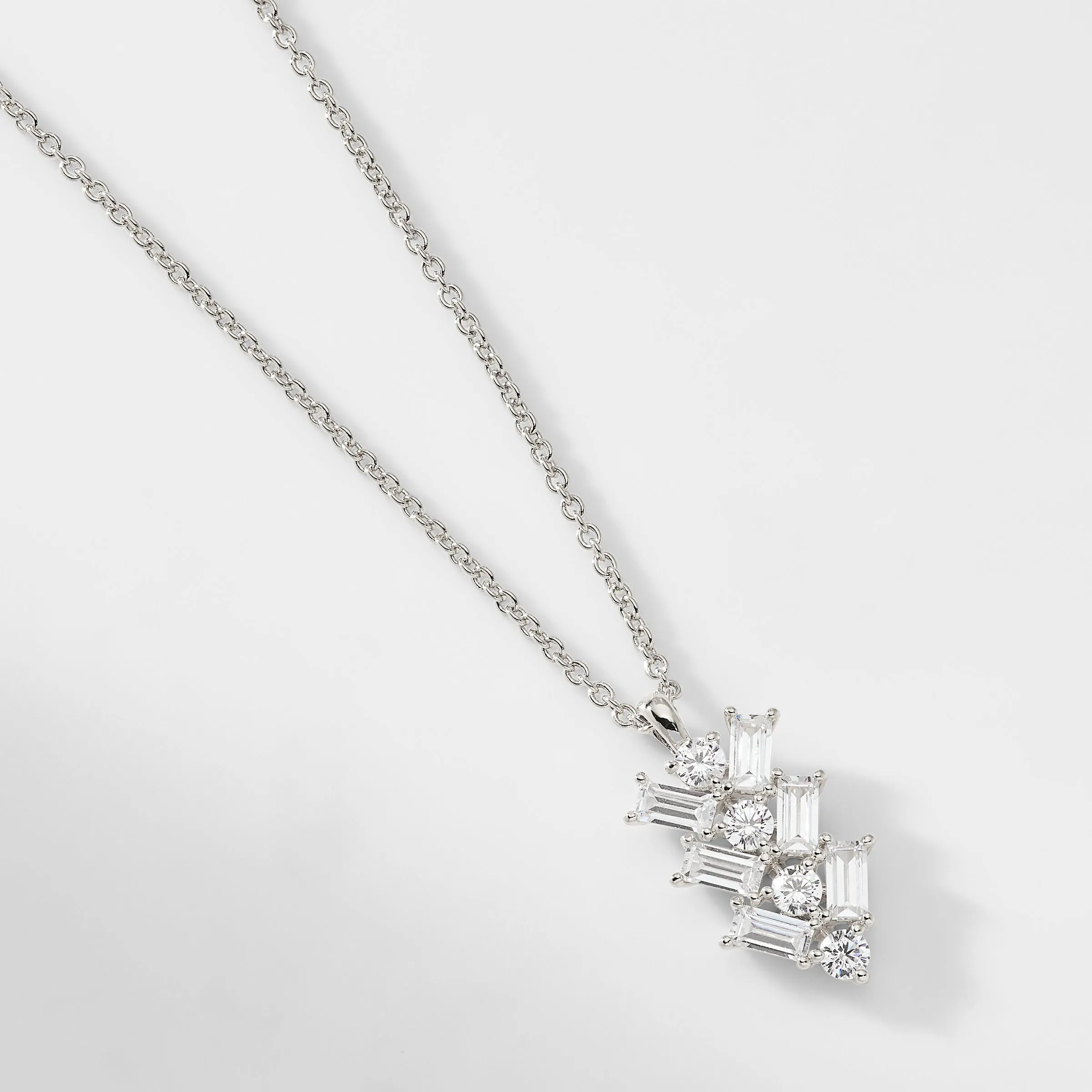 PAVE THE WAY BAGUETTE CZ PENDANT