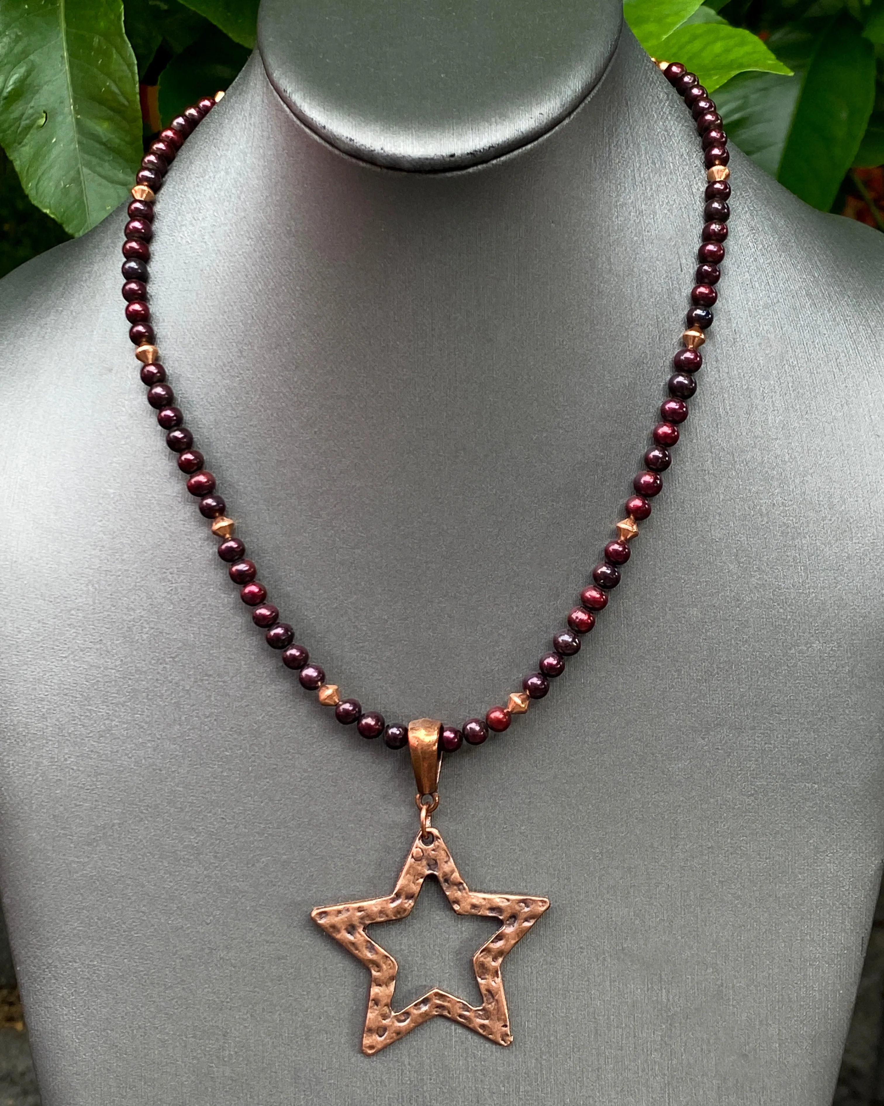 Pearl and Star Necklace