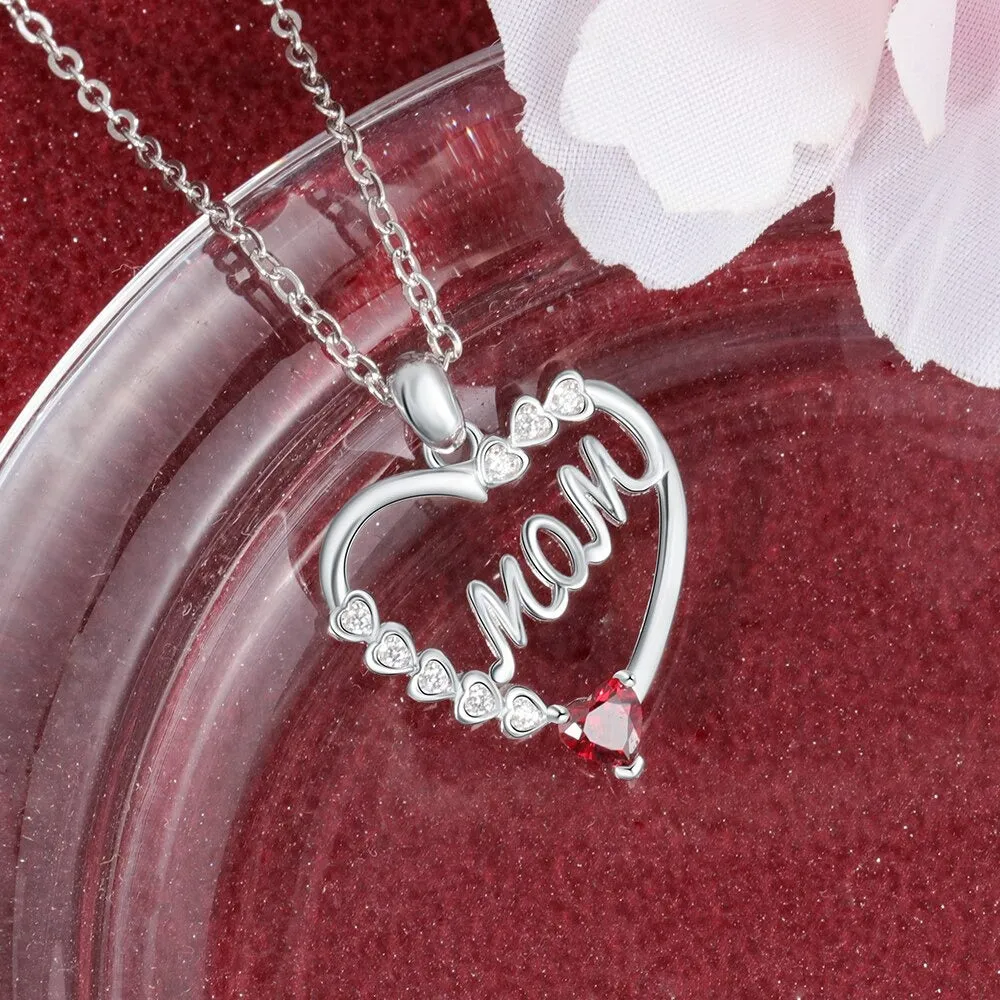 Personalized Zirconia 1 Stone Heart Pendant