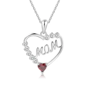 Personalized Zirconia 1 Stone Heart Pendant