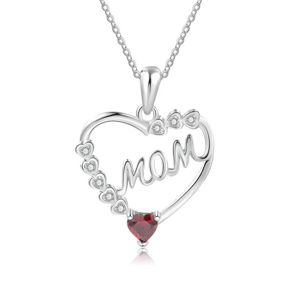 Personalized Zirconia 1 Stone Heart Pendant