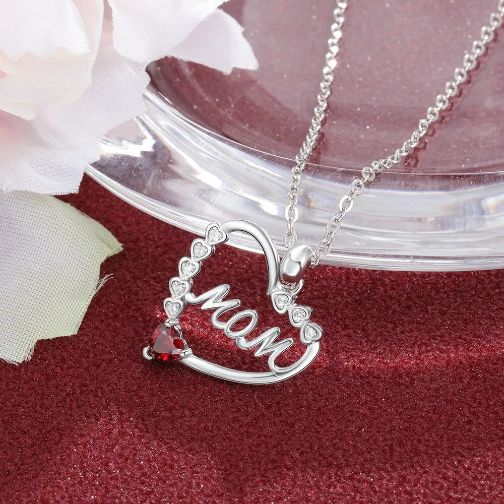 Personalized Zirconia 1 Stone Heart Pendant