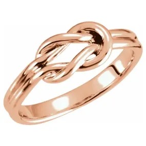 Petite 14K Gold Square Knot Ring