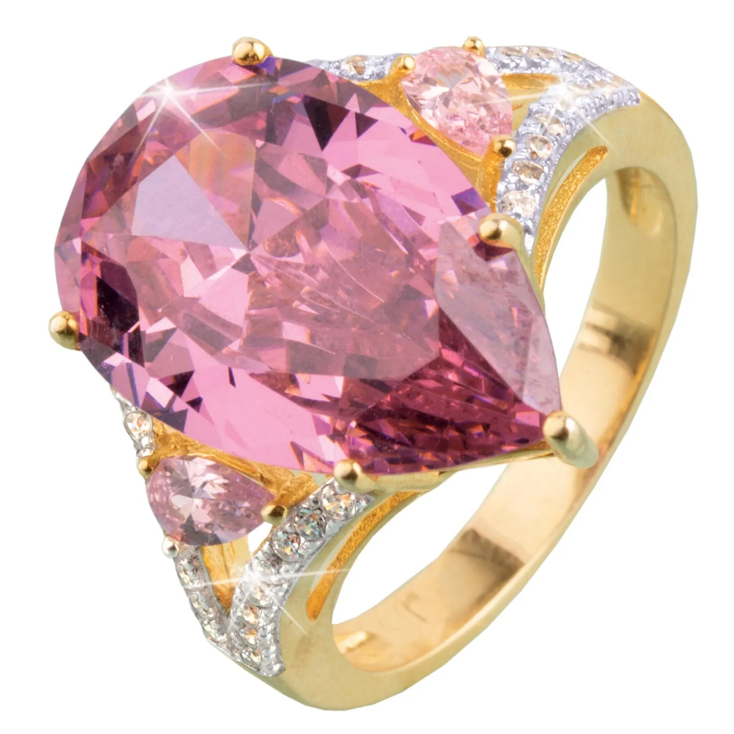 Pink Princess Pearshape Ring