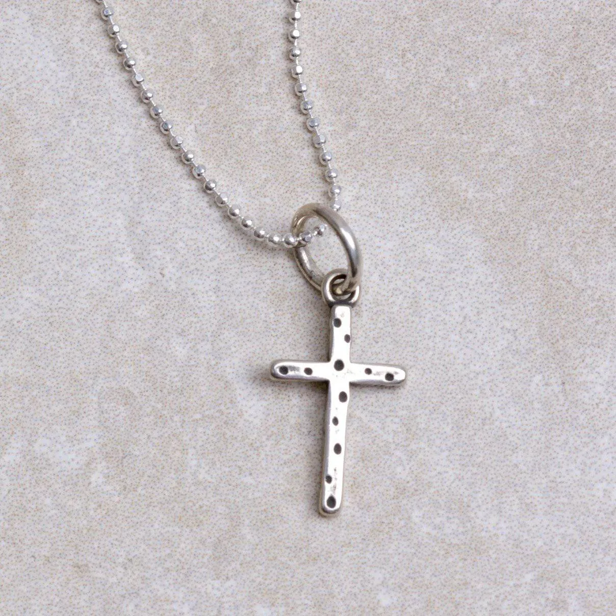 Polka Dot Cross Necklace