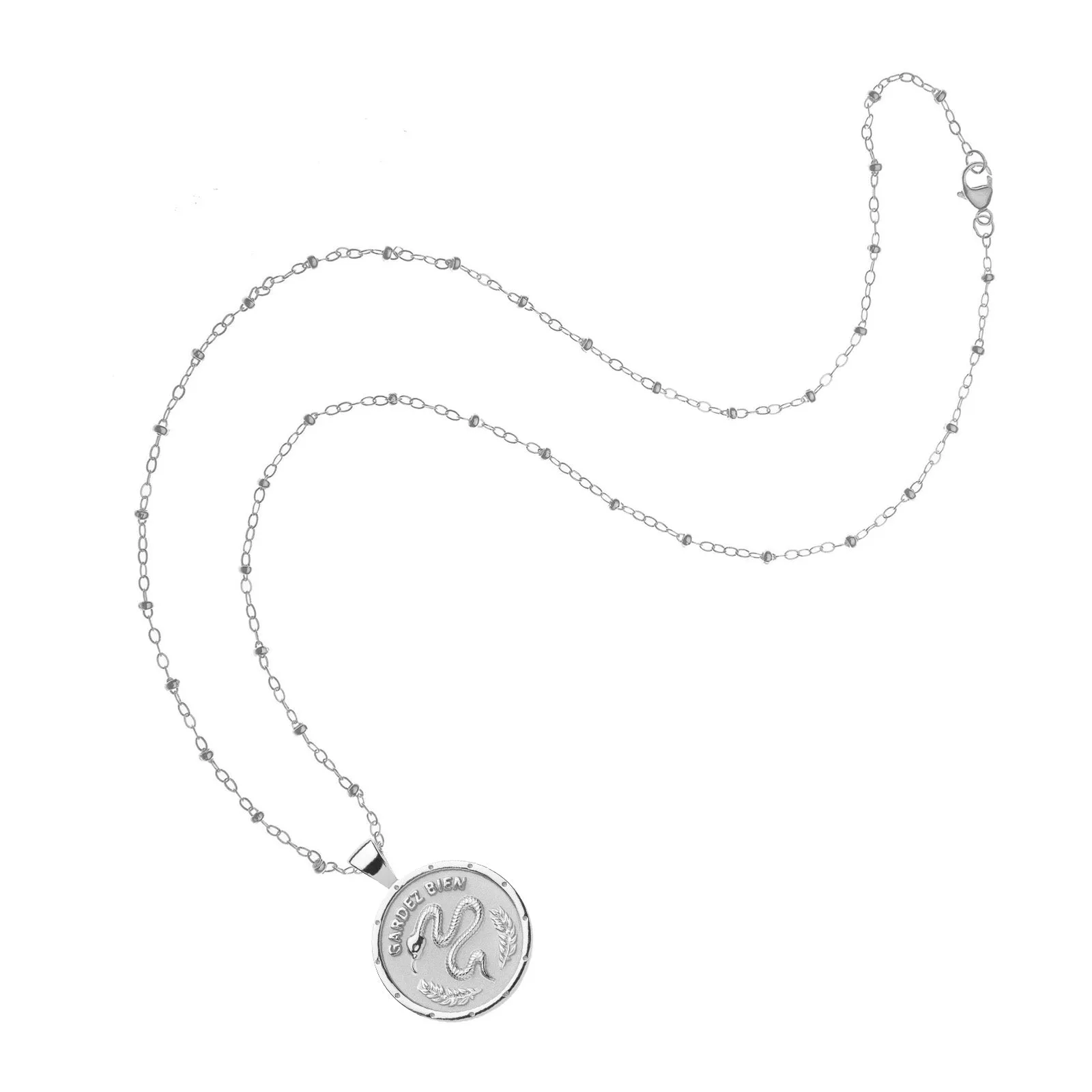 PROTECT JW Small Pendant Coin in Silver