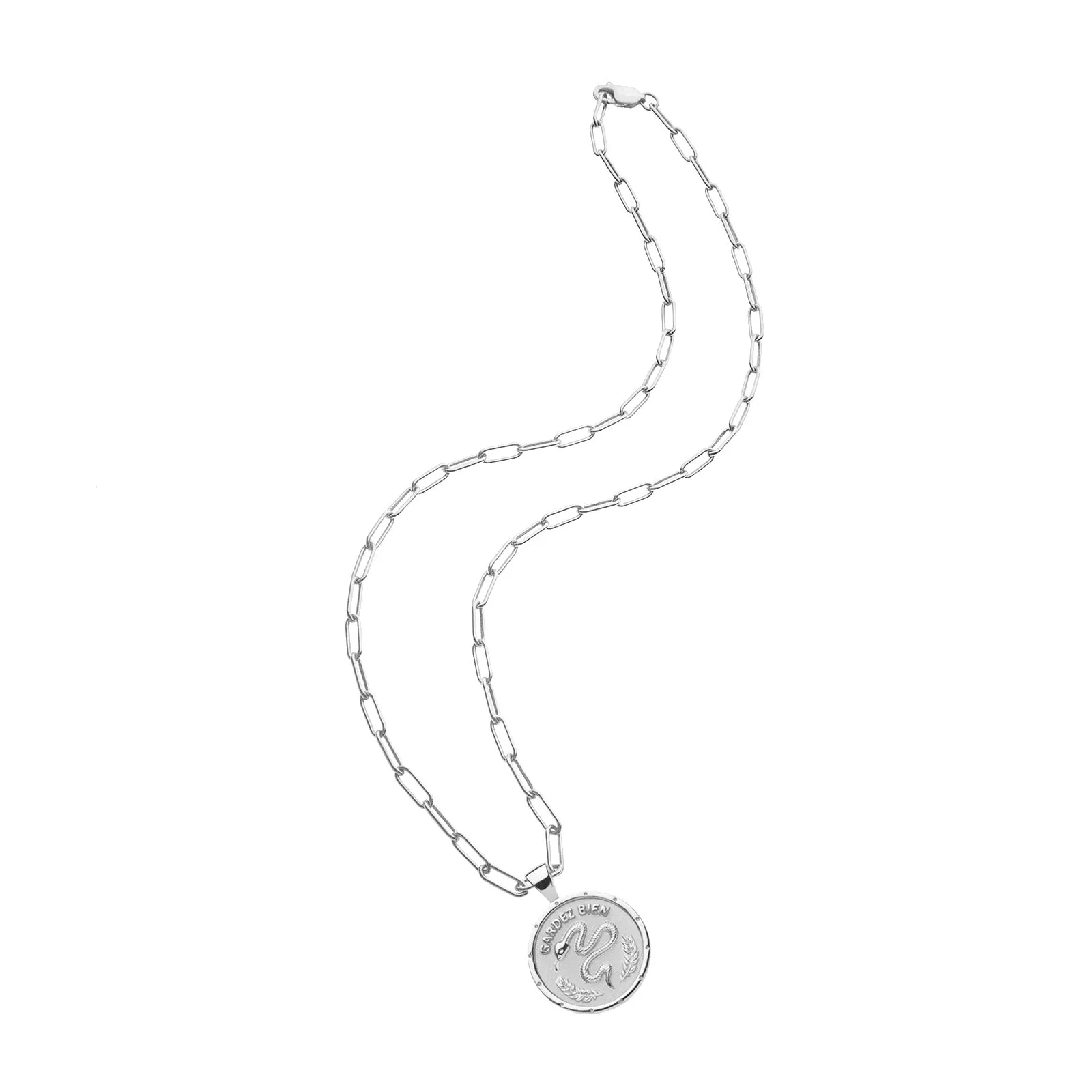 PROTECT JW Small Pendant Coin in Silver