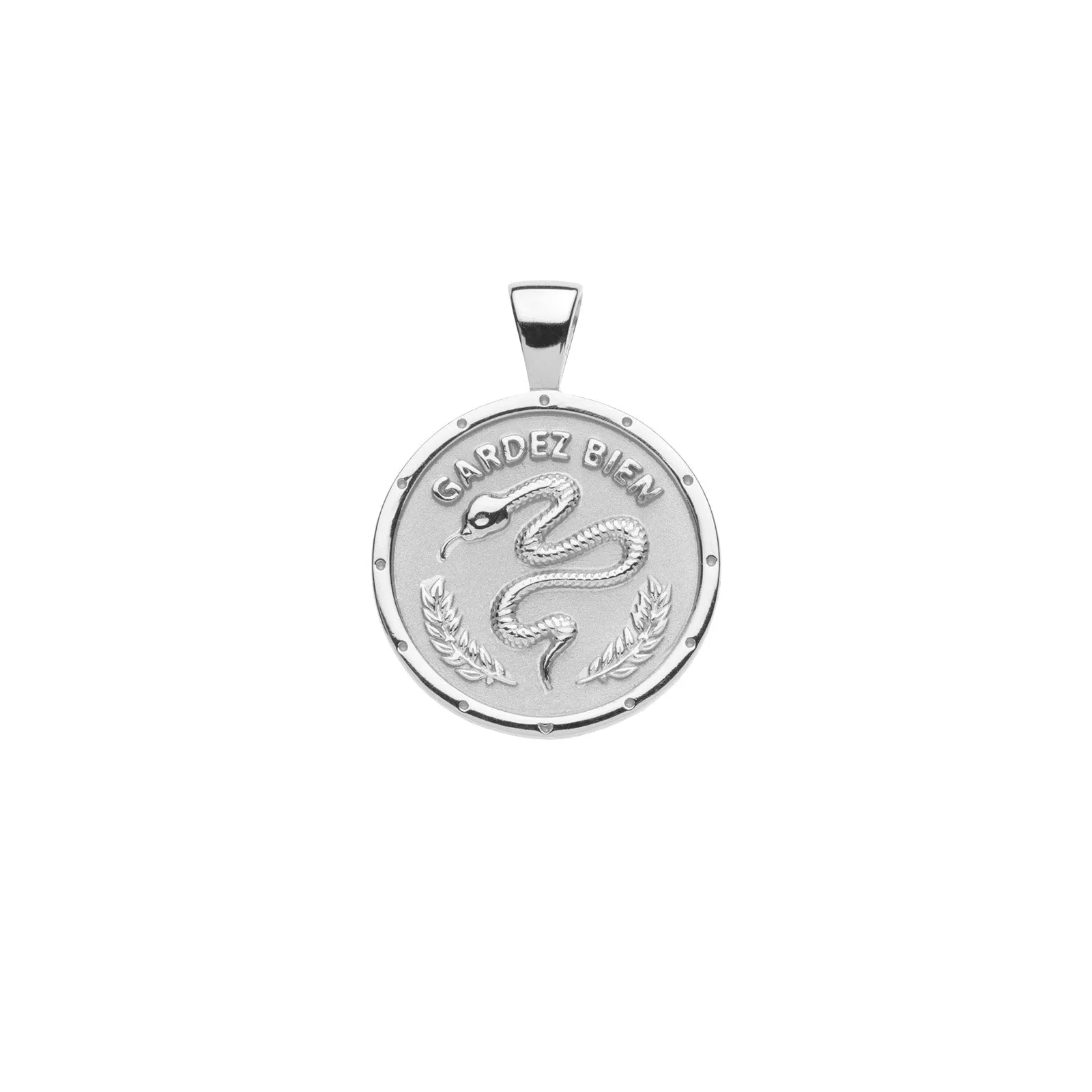 PROTECT JW Small Pendant Coin in Silver