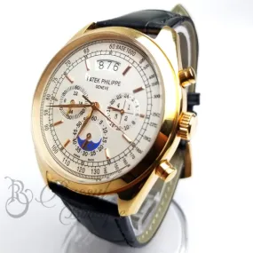 PTK Chronograph leather Watch | Rosegold