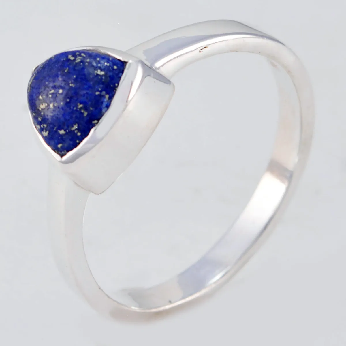 Radiant Stone Lapis Lazuli 925 Silver Ring Sterling Silver Jewelry