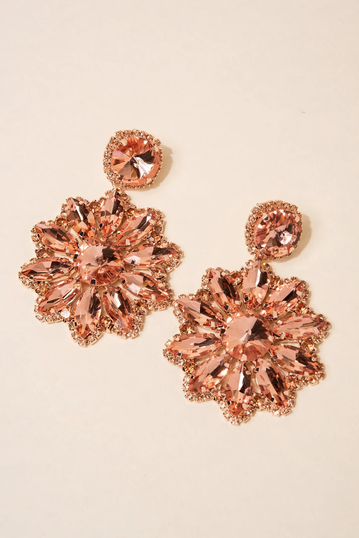 Renata Flower Stone Drop Earrings