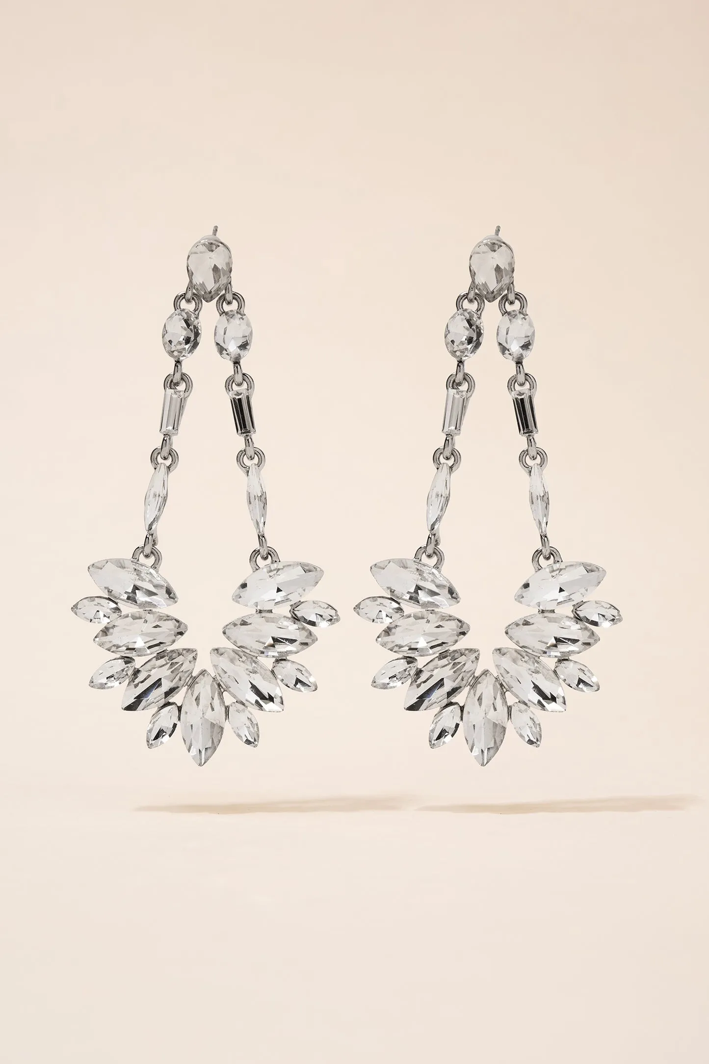 Rio Teardrop Rhinestone Earrings