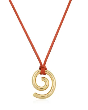 Shell Beach Pendant Necklace- Orange | Sivan Ayla x Luv Aj