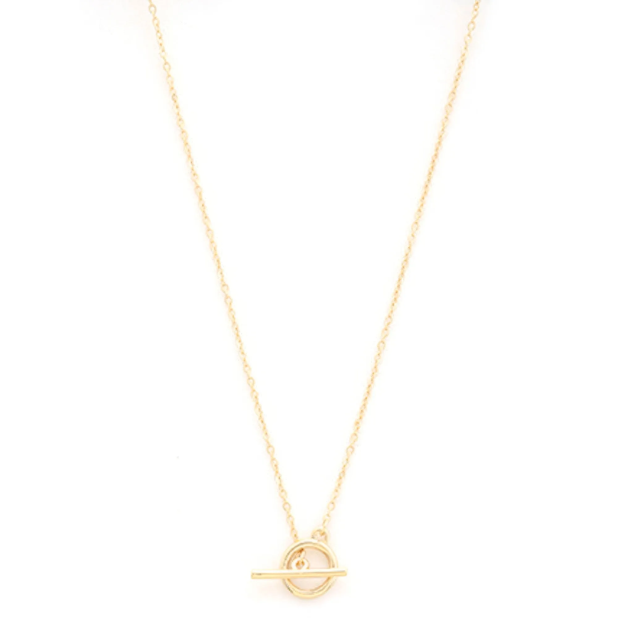 Sodajo Gold Dipped Brass Toggle Clasp Necklace