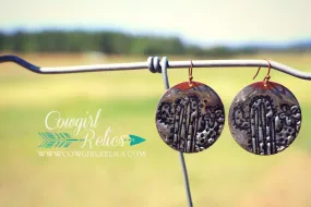 Soldered Cactus Western Earrings