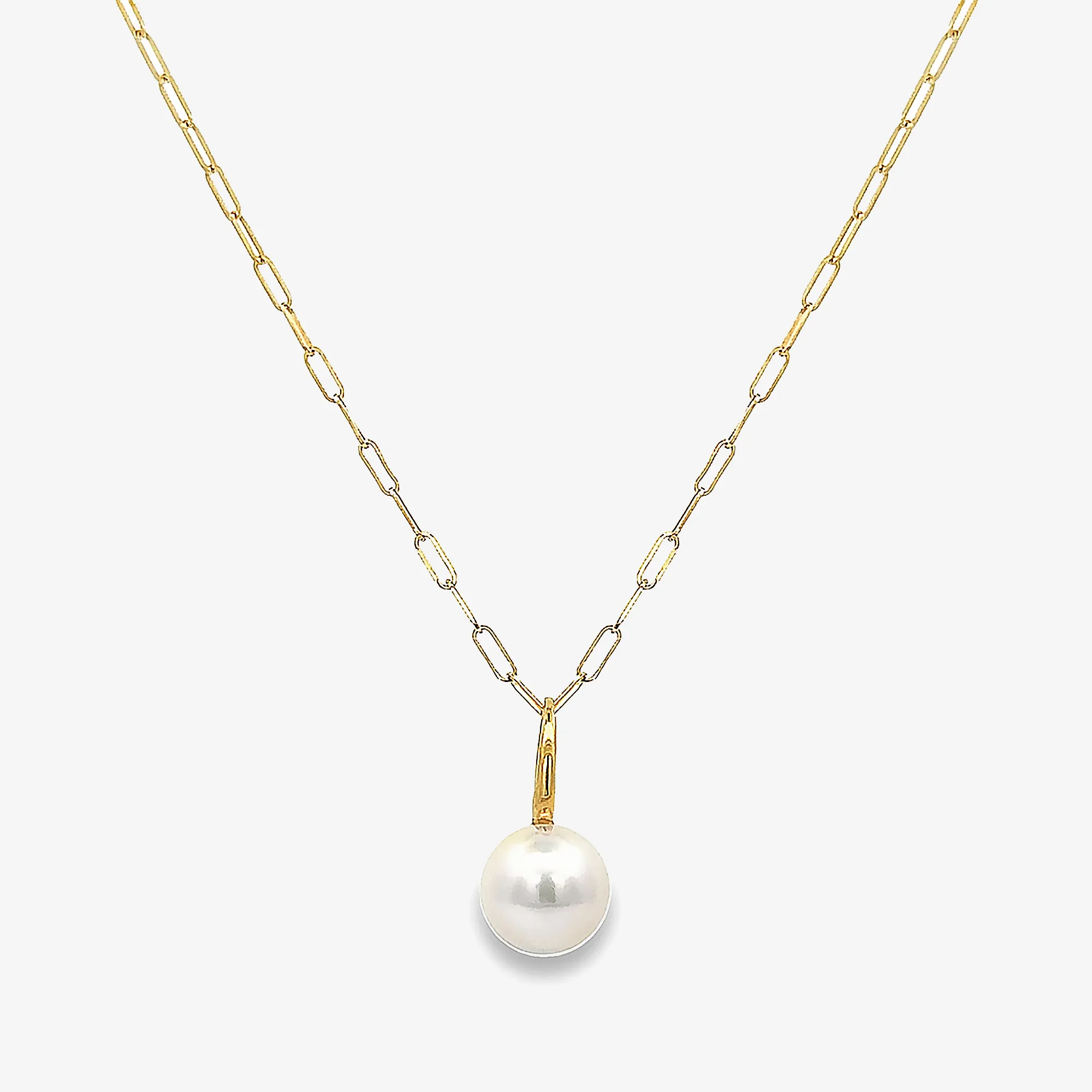 South Sea Pearl Paperclip Necklace