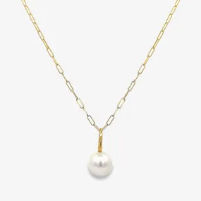 South Sea Pearl Paperclip Necklace