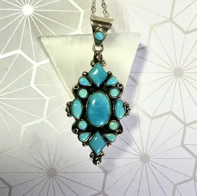 SouthWestern Sky Turquoise Inlay Pendant