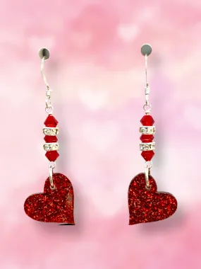 Sparkling Siam Heart Earring Kit