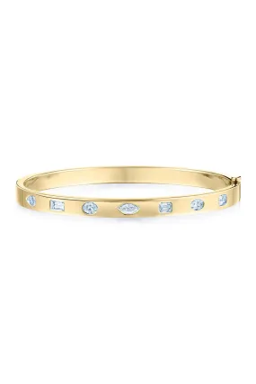 Starry Night Fancy Shape Diamond Slim Bangle