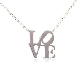 STERLING SILVER LOVE PENDANT NECKLACE