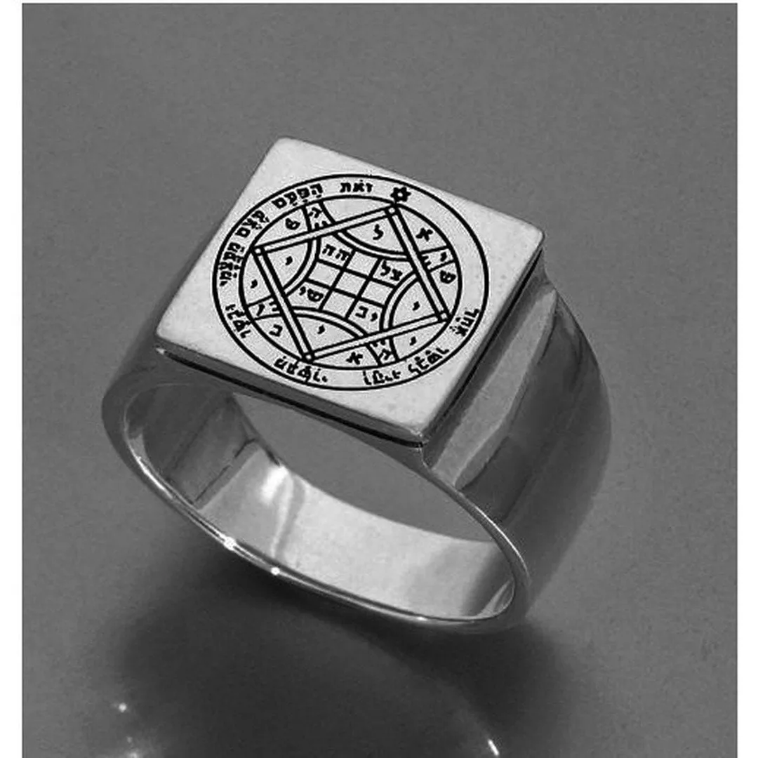 Sterling silver ring, Kabbalah Ring for man, Love ring, Solomon Love seal.