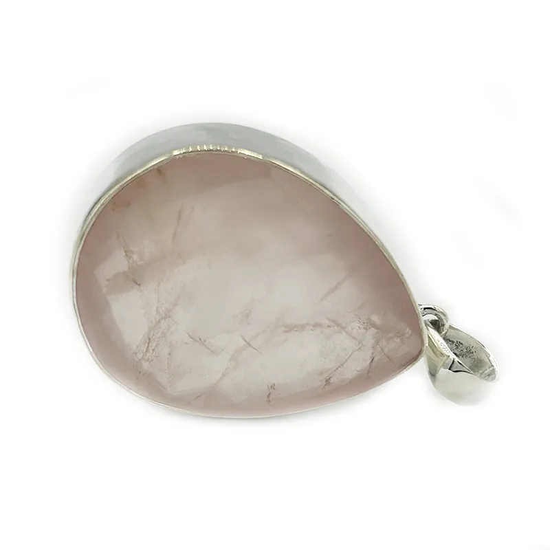 Teardrop Rose Quartz XL Pendant