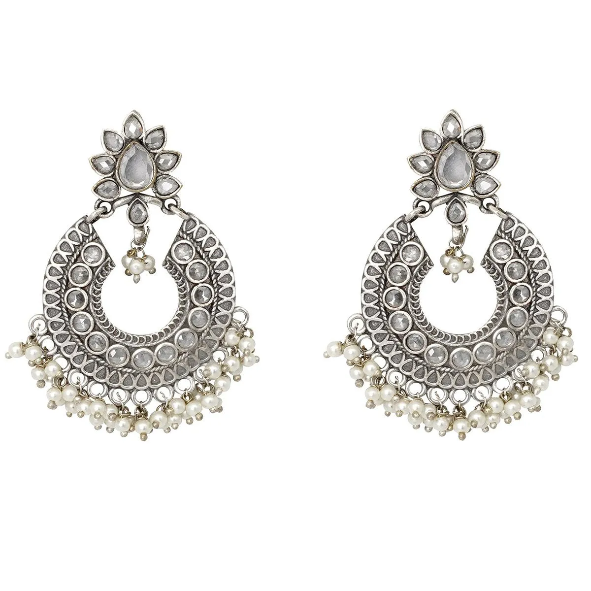 Teejh Madhuri Silver Oxidised Jewelry Gift Set