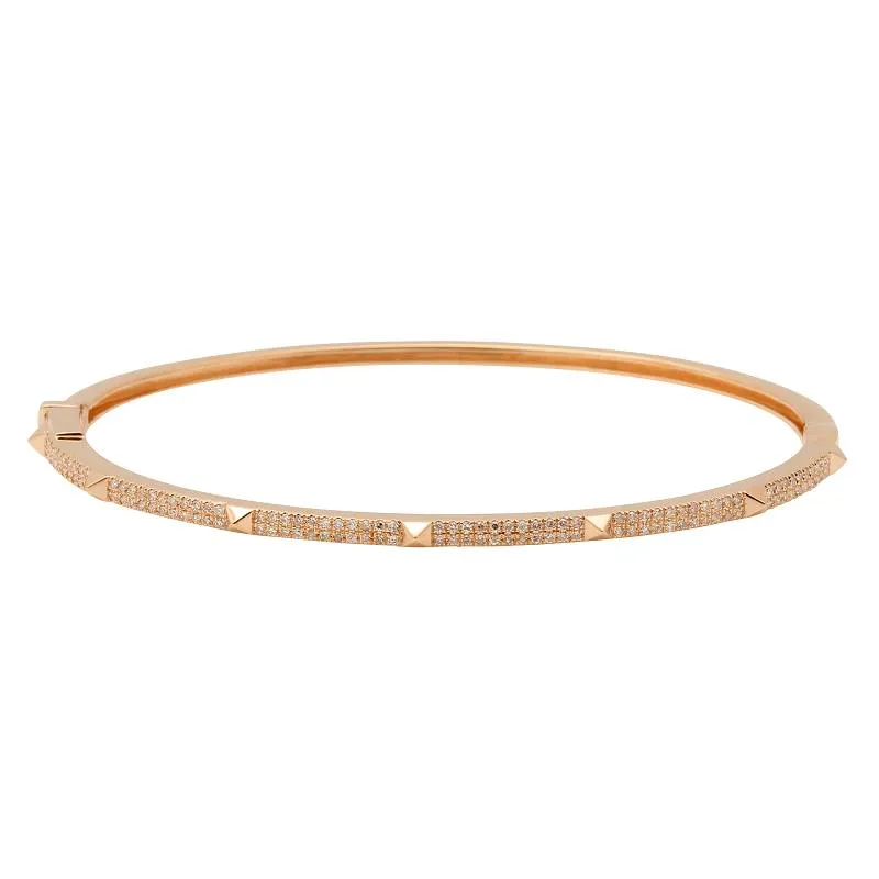 Thin Gold Studs Bangle