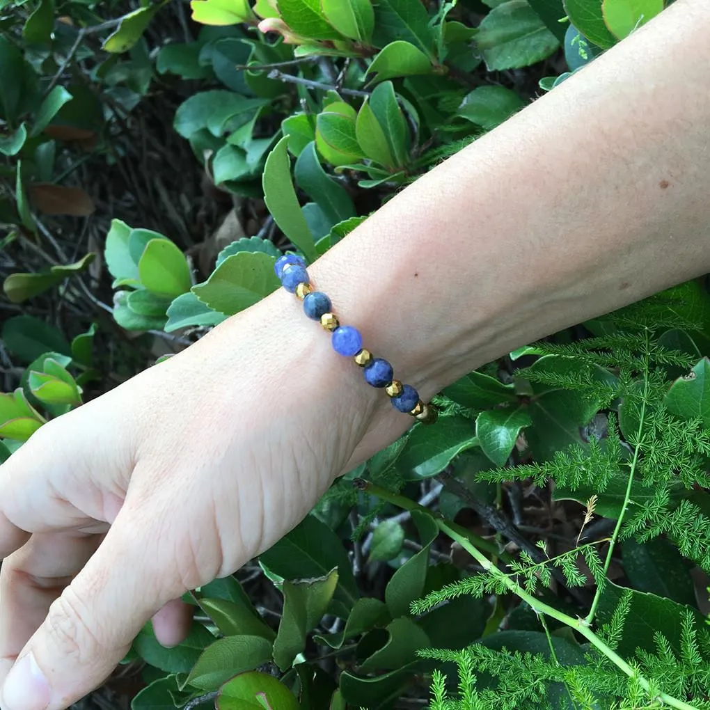 Third Eye Chakra, Hematite and Sodalite Chakra Bracelet