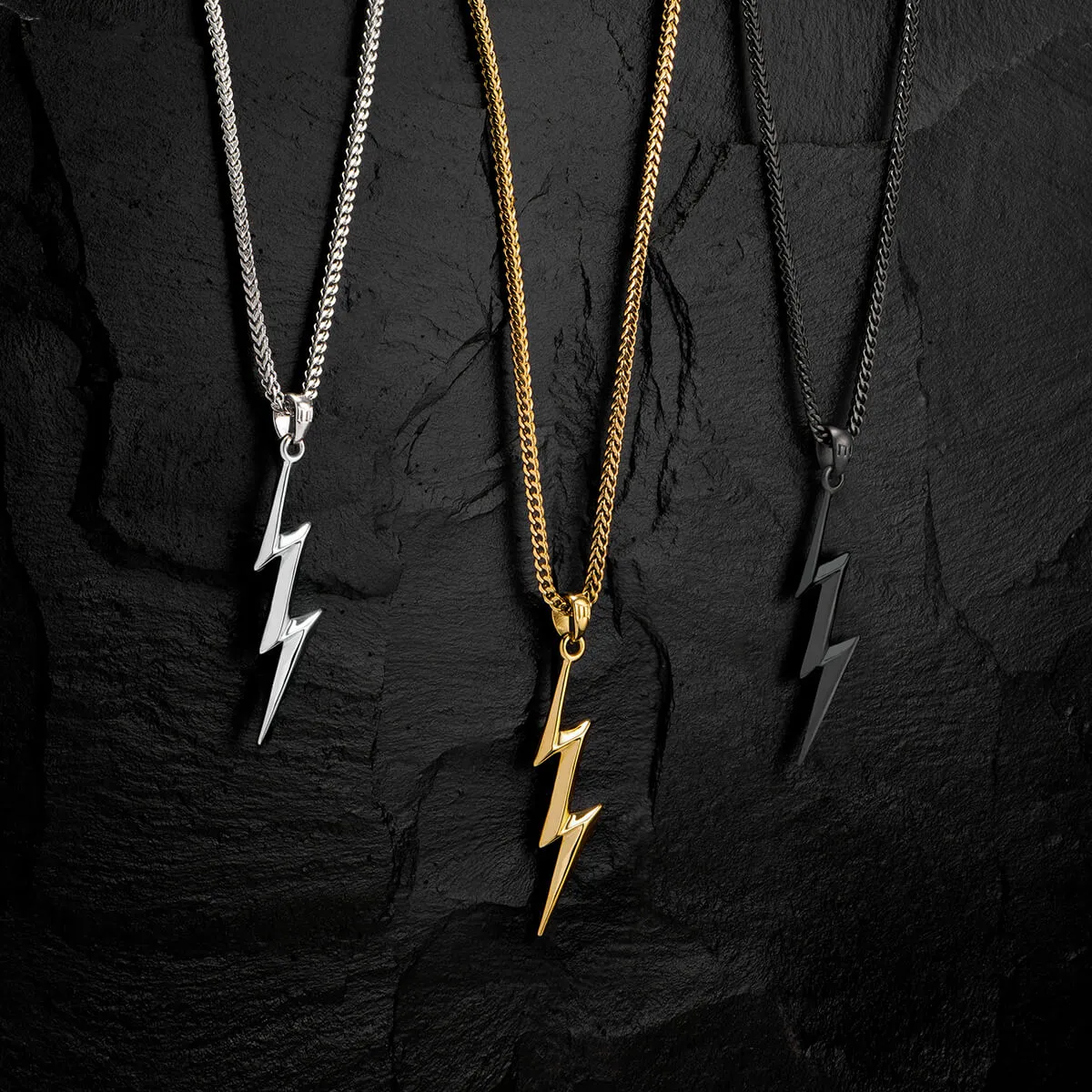 Thunderbolt Pendant - Black