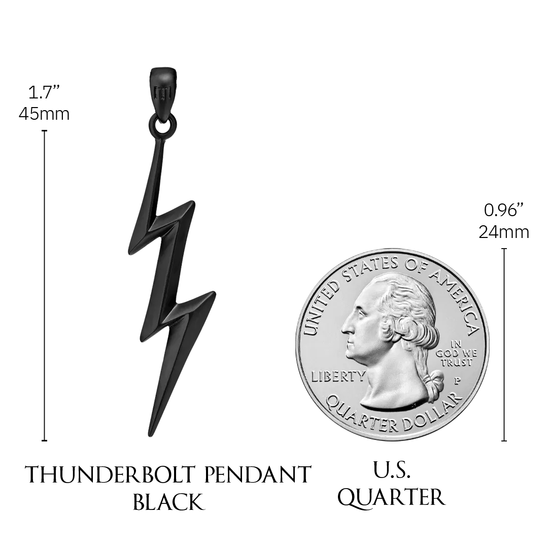 Thunderbolt Pendant - Black