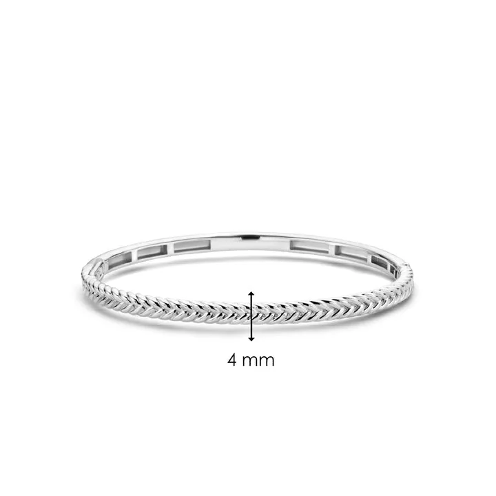 Ti Sento Sterling Silver Braided Bangle