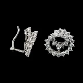 Tiffany & Co. Platinum Estate Diamond Swirl Earrings