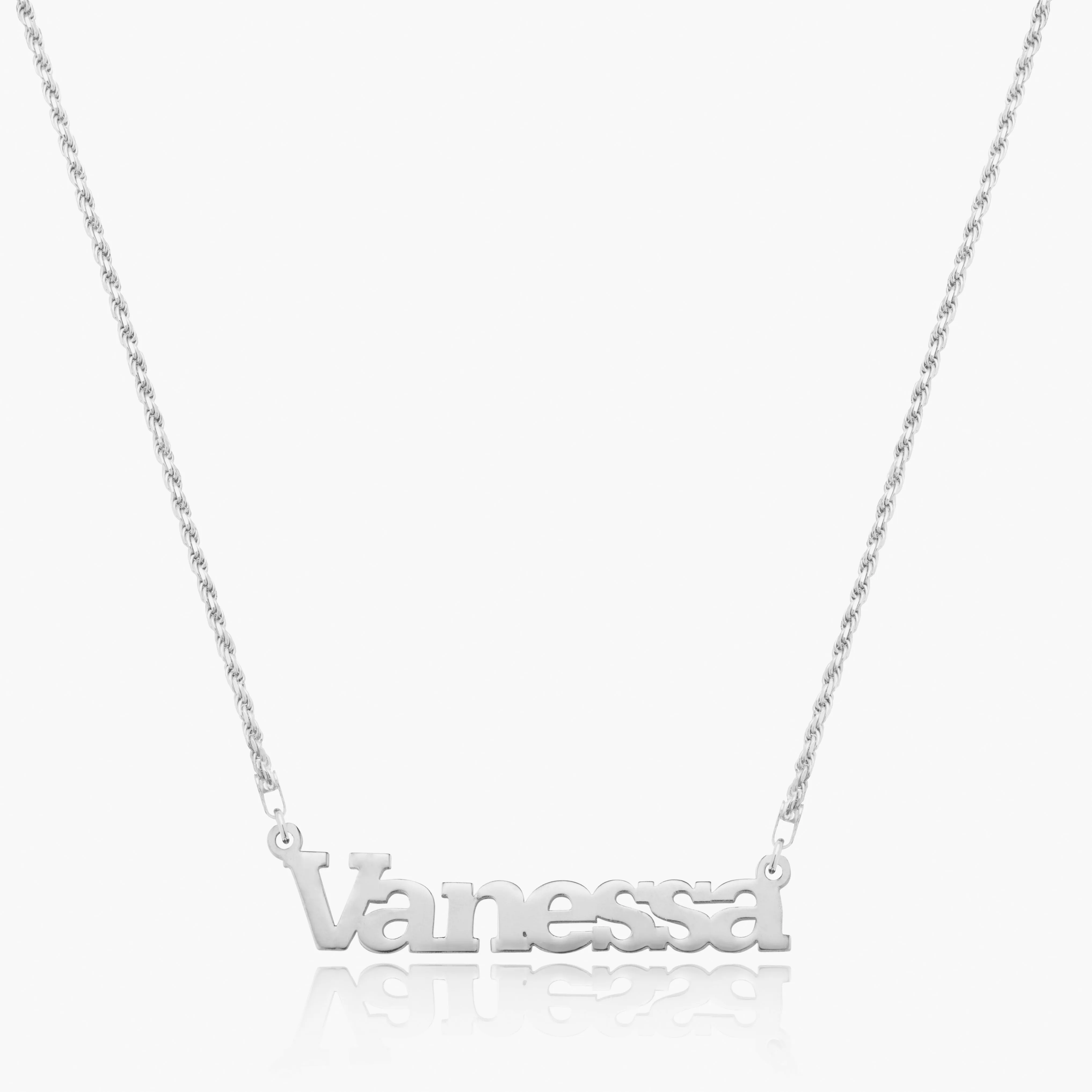 Times New Roman Name Necklace