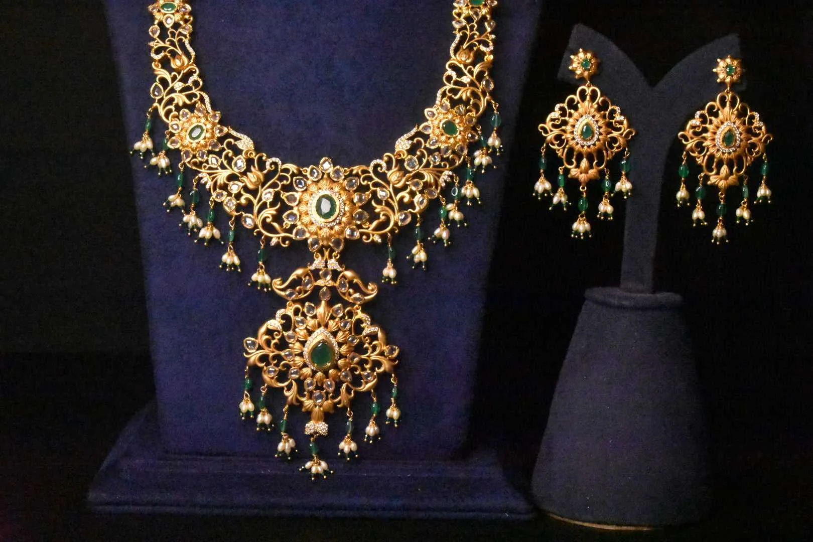 Traditional One Gram Gold Pachi Bridal Haar