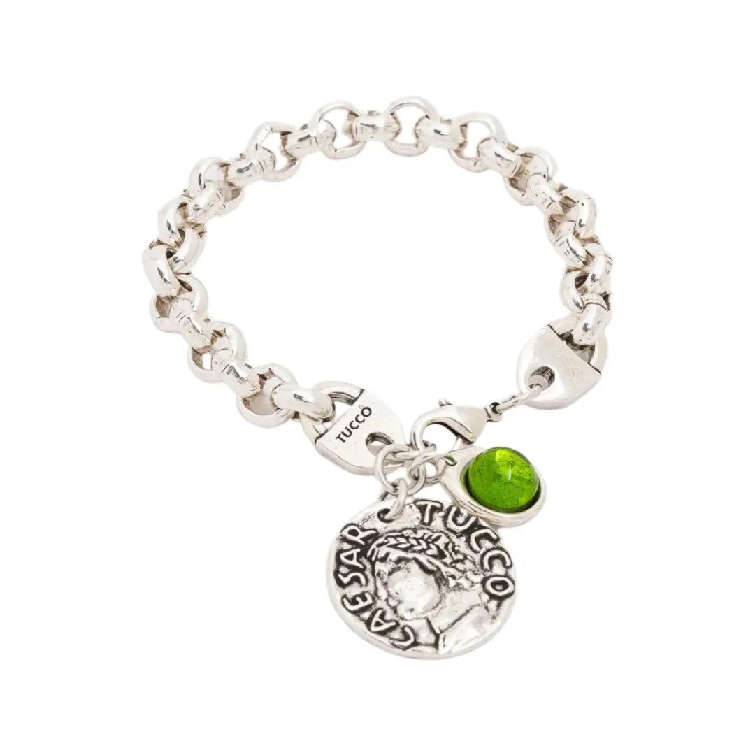 TUCCO SAN LORENZO BRACELET WITH GREEN CRYSTAL