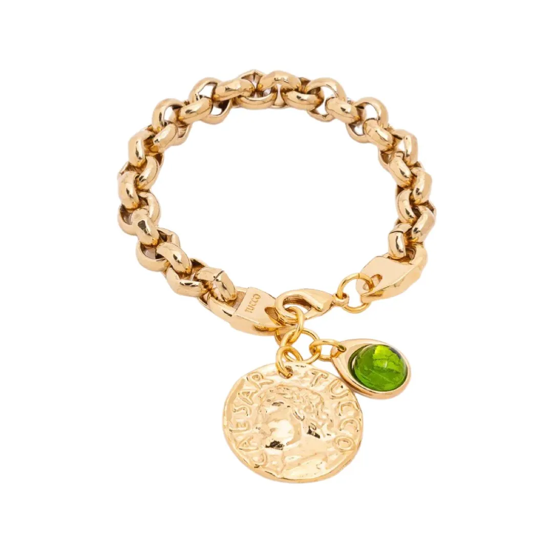 TUCCO SAN LORENZO BRACELET WITH GREEN CRYSTAL