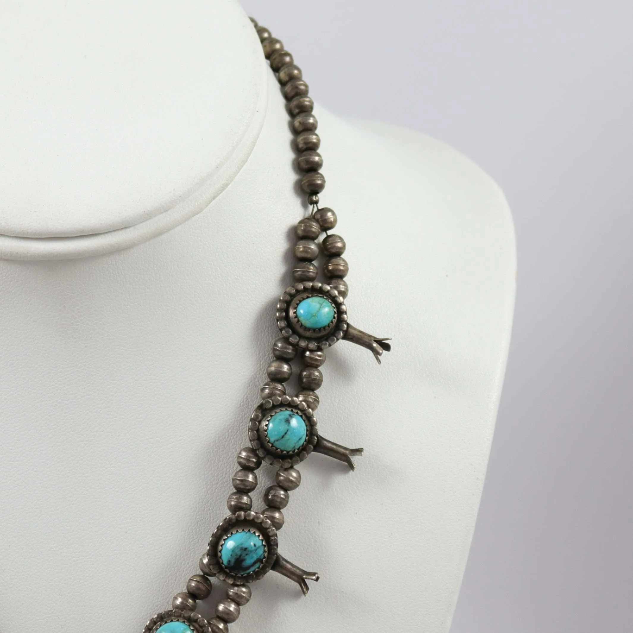 Turquoise Squash Blossom Necklace