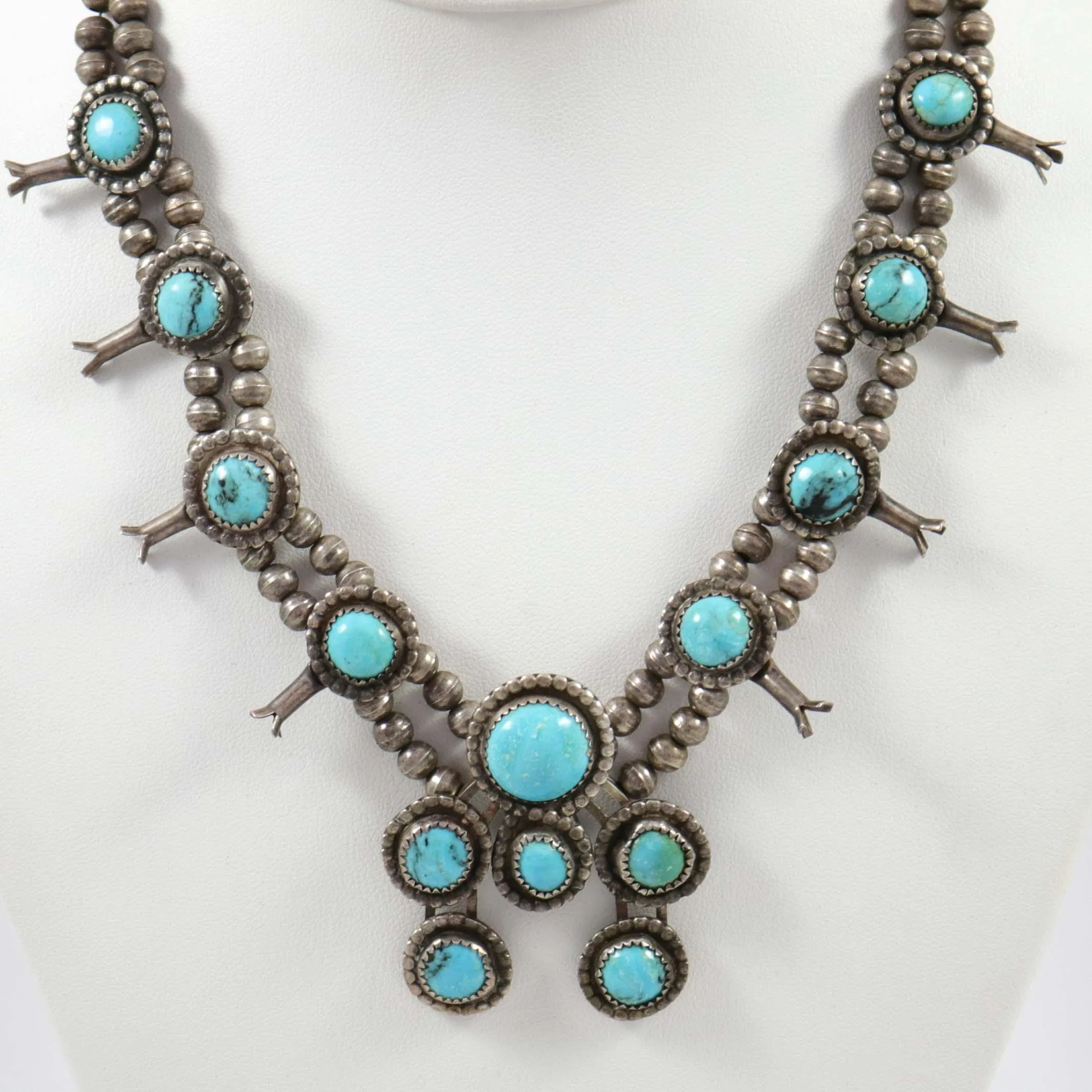 Turquoise Squash Blossom Necklace