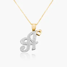 Two-tone Initial Necklace